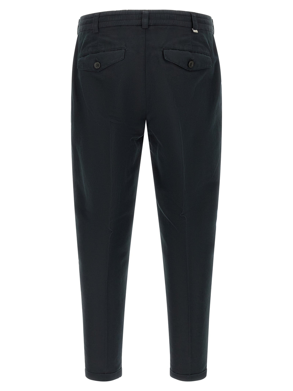 PT Torino Black Linen Casual Pants