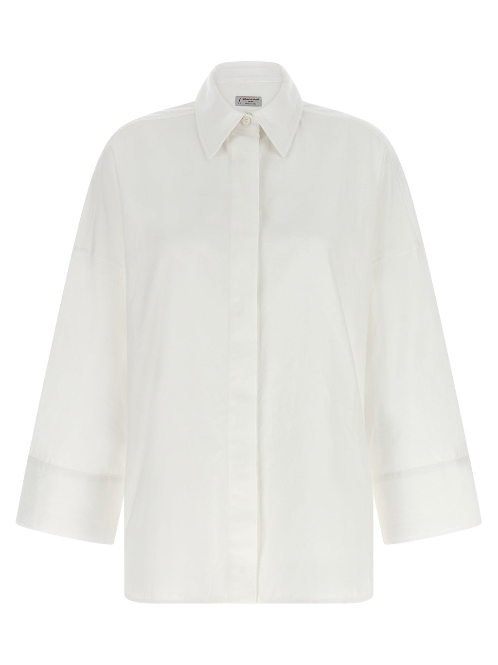 Alberto Biani White Cotton Blouse