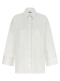 Alberto Biani White Cotton Blouse