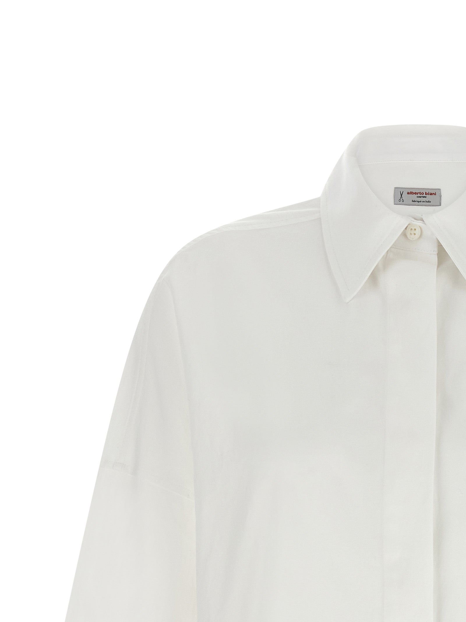 Alberto Biani White Cotton Blouse