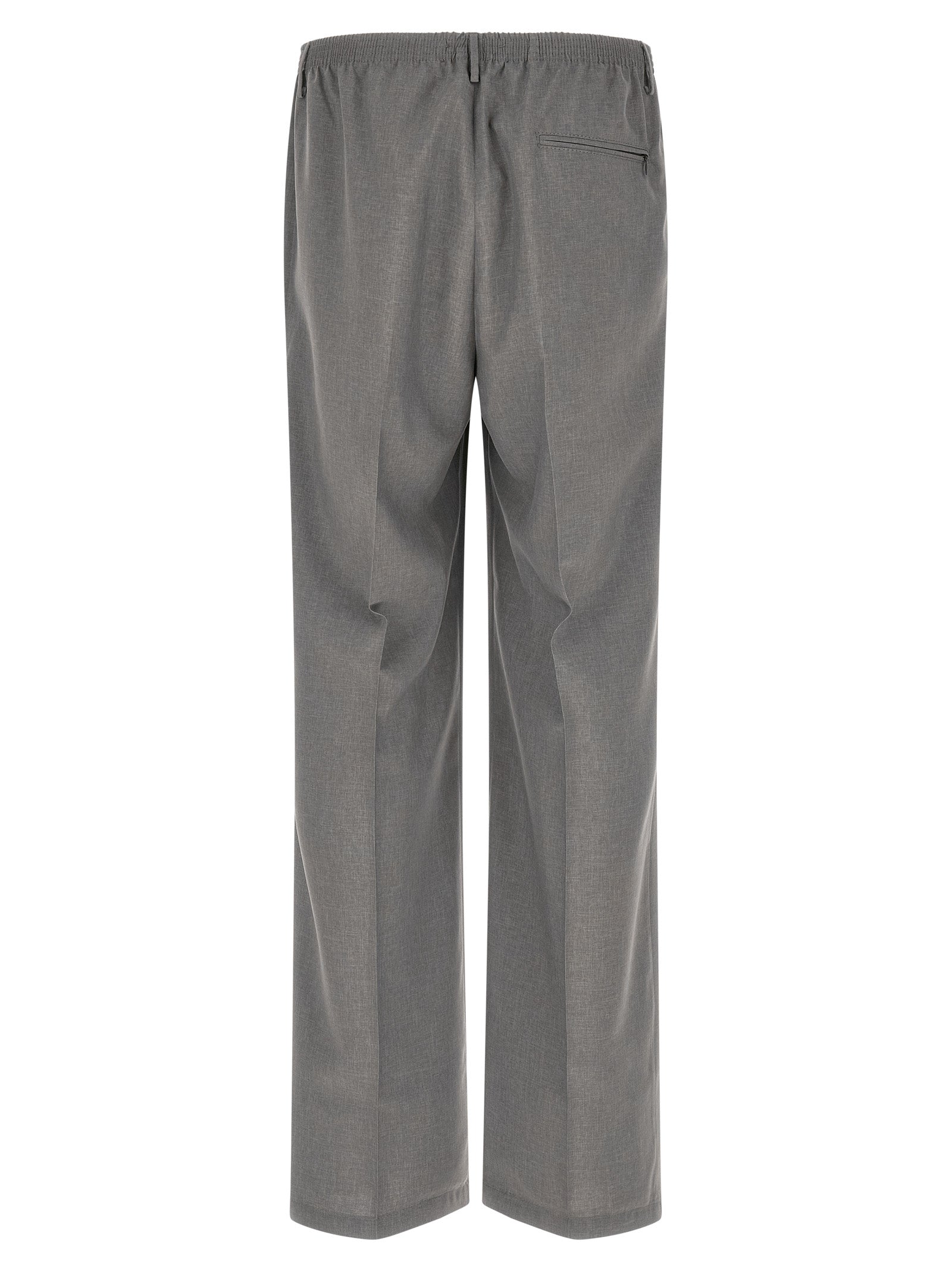 CELLAR DOOR Gray Polyester Casual Pants