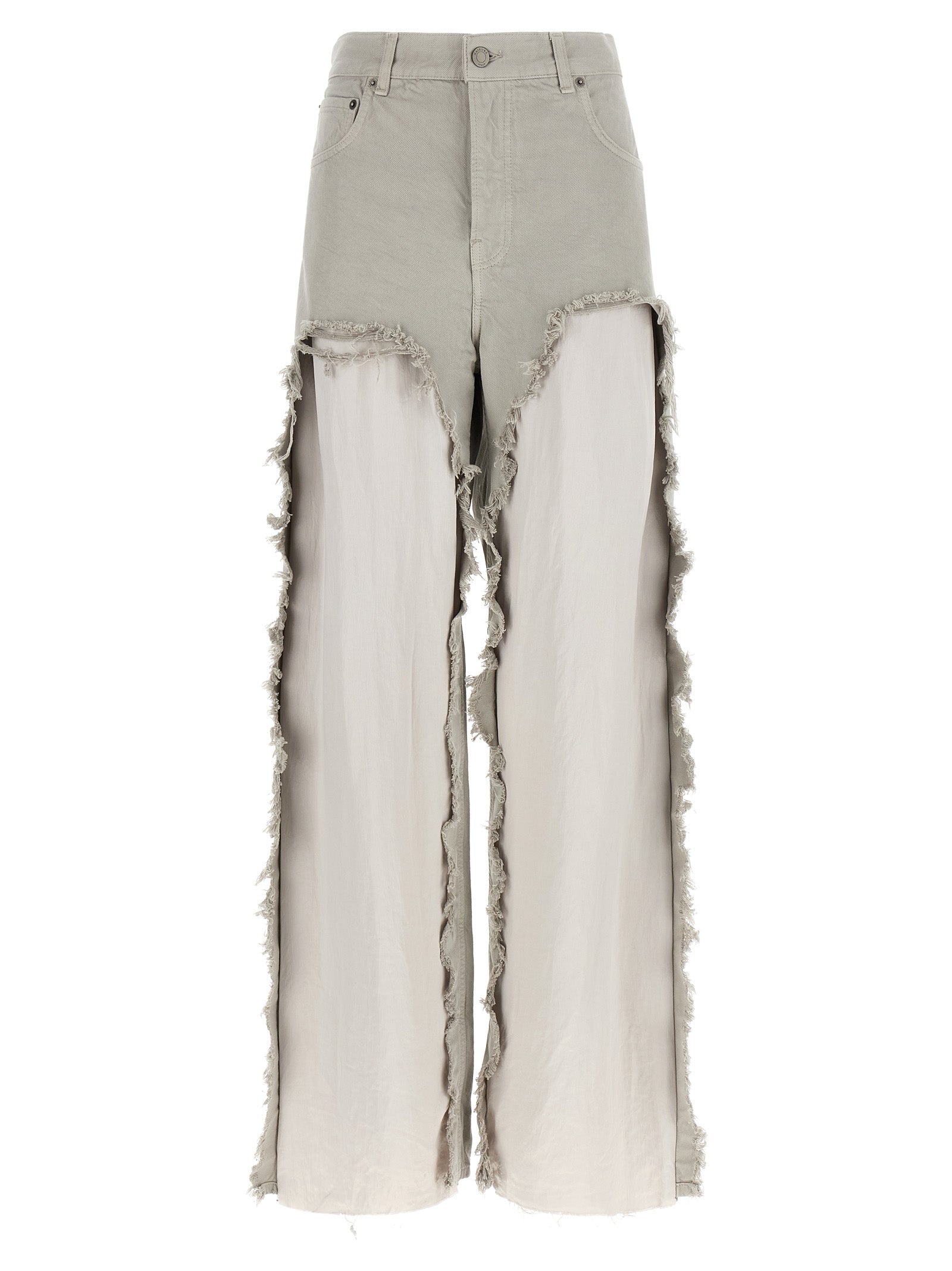Haikure Gray Cotton Flared Jeans