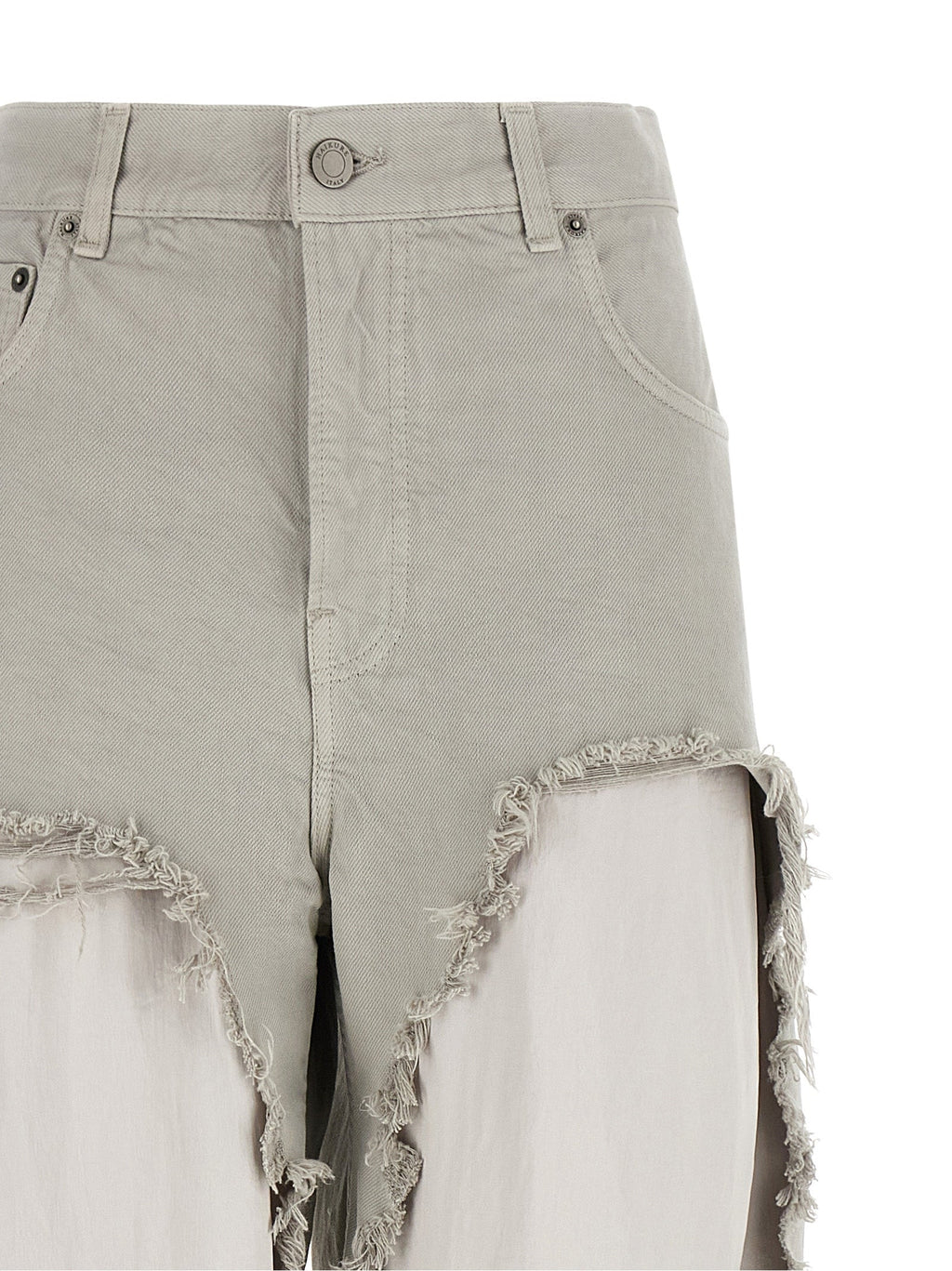 Haikure Gray Cotton Flared Jeans