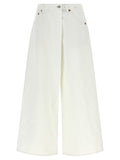 R13 White Cotton Jeans Denim