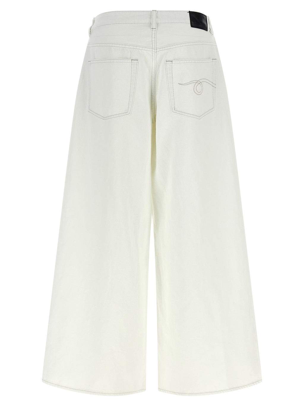 R13 White Cotton Jeans Denim