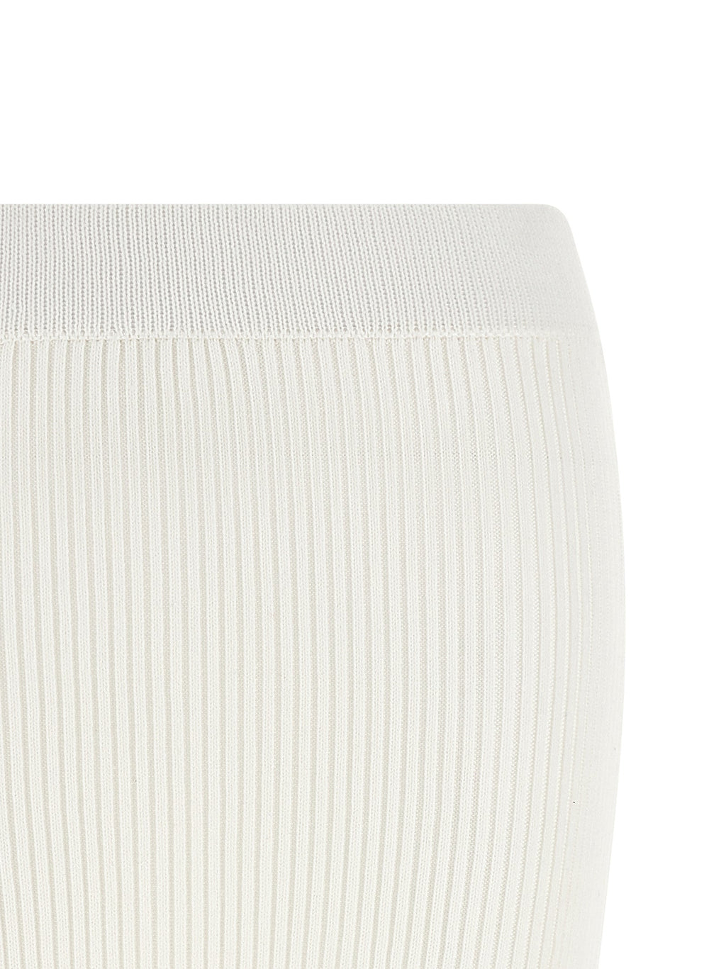 Ganni White Organic Cotton Midi Skirt