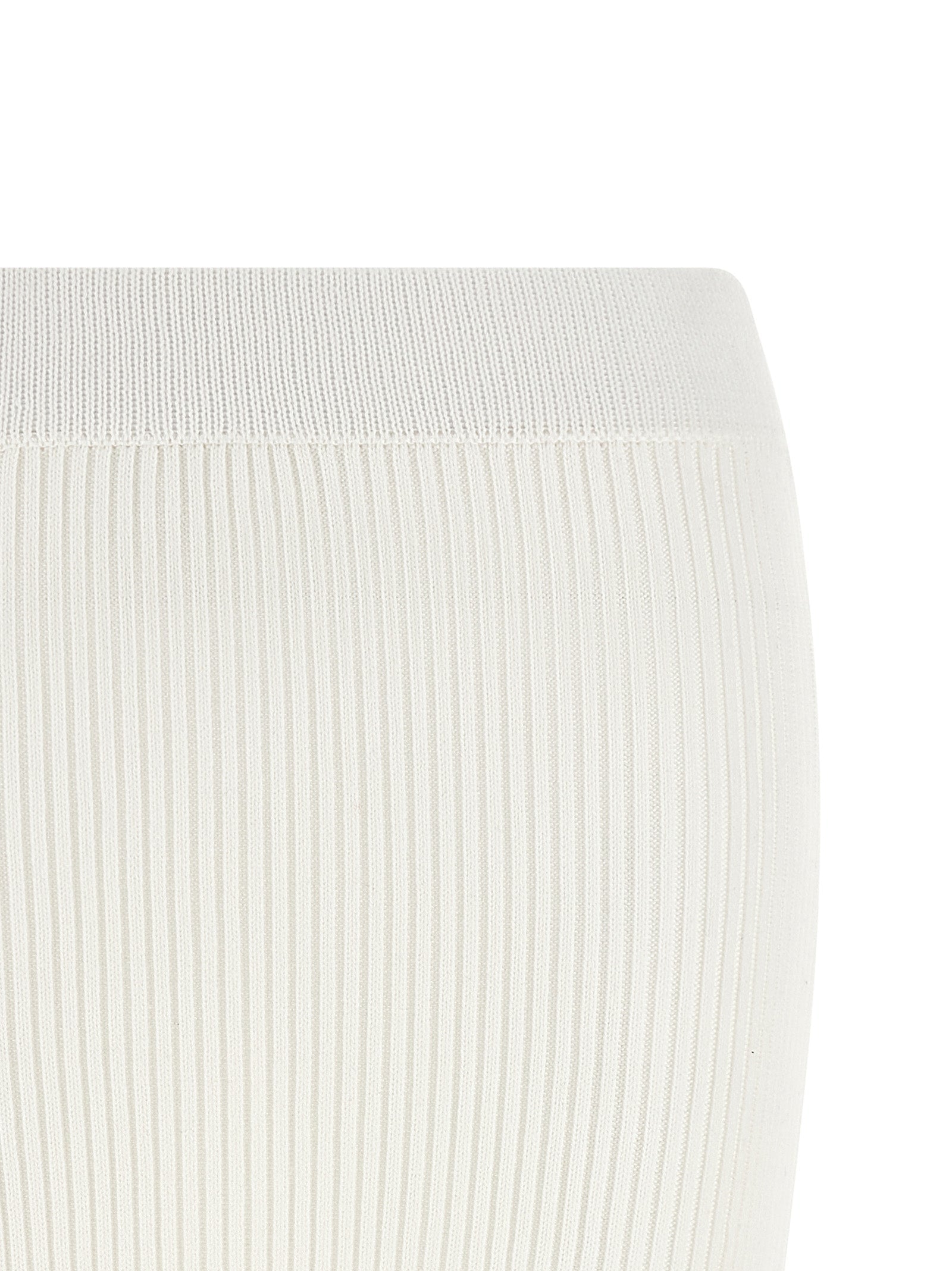 Ganni White Organic Cotton Midi Skirt