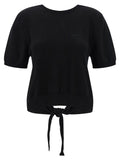 Ganni Black Organic Cotton Cardigan