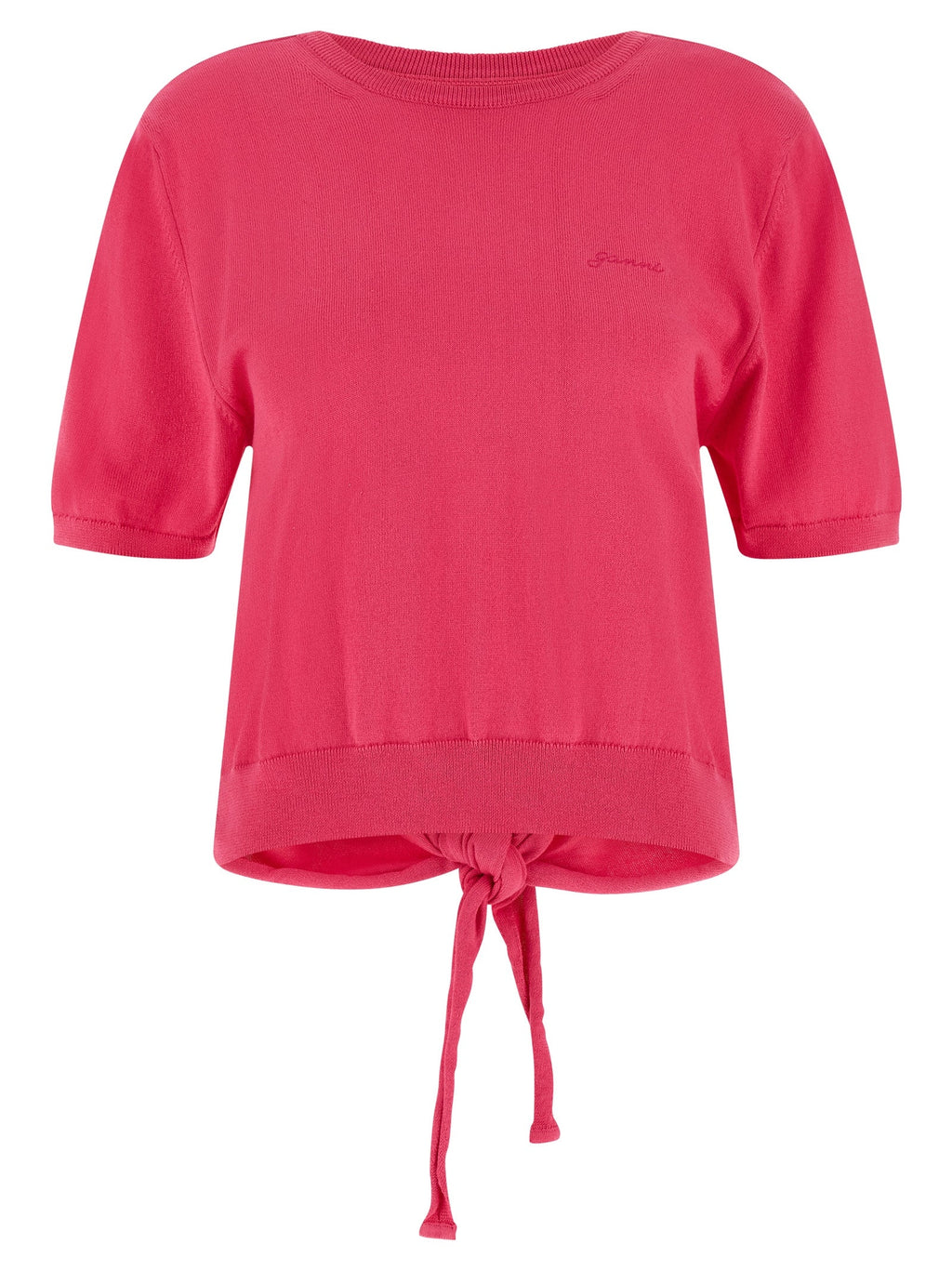 Ganni Fuchsia Organic Cotton Cardigan