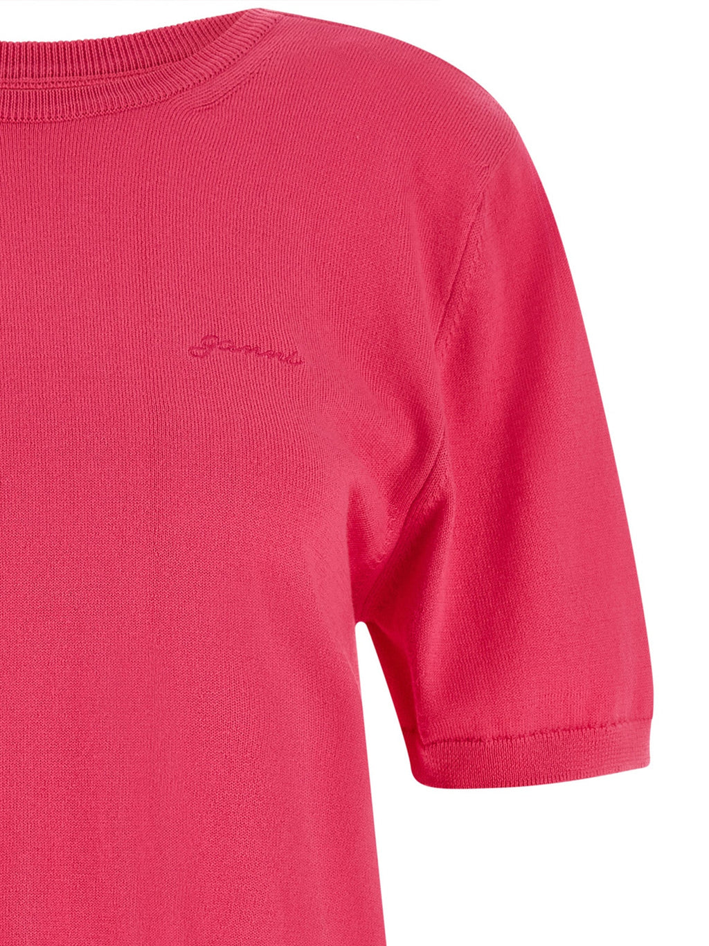 Ganni Fuchsia Organic Cotton Cardigan