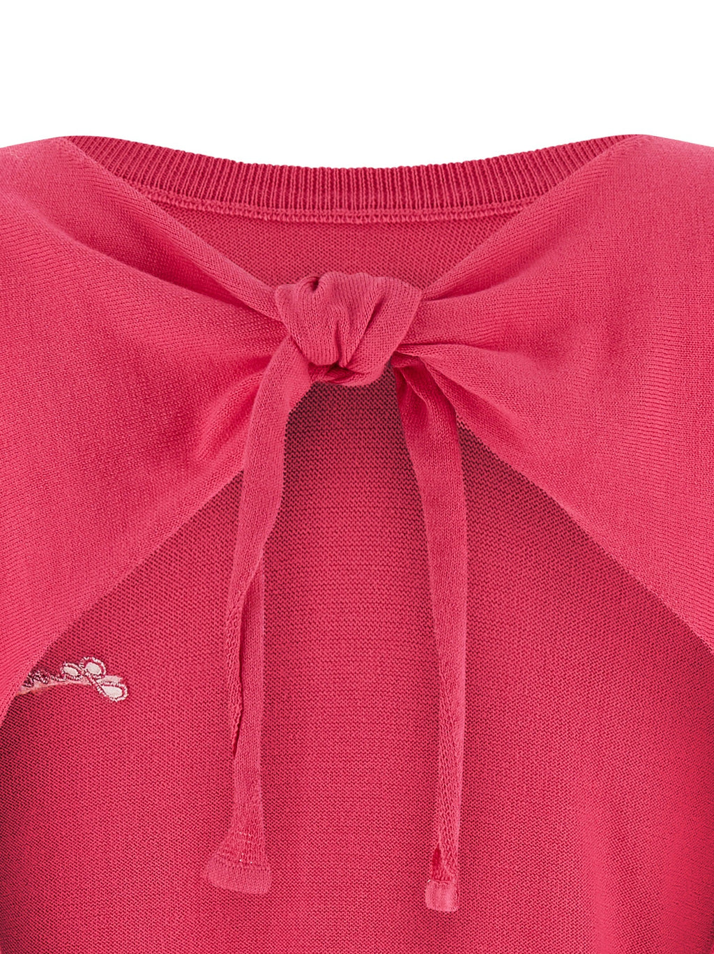 Ganni Fuchsia Organic Cotton Cardigan