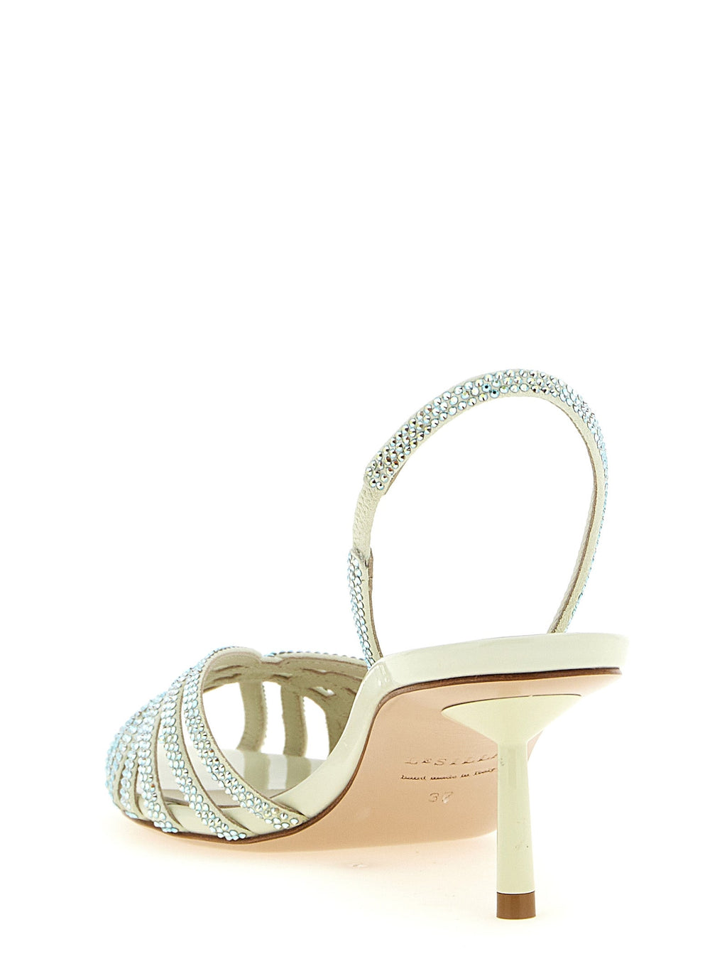 LE SILLA Bicolor Goatskin Stiletto Heel Sandals