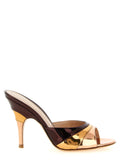 Gianvito Rossi Multicolor Calfskin Stiletto Heel Sandals