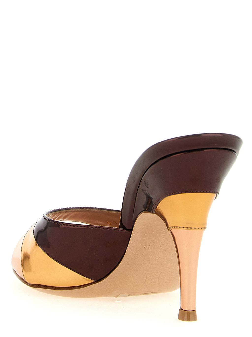 Gianvito Rossi Multicolor Calfskin Stiletto Heel Sandals