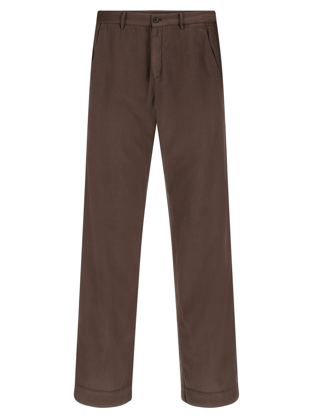 CELLAR DOOR Brown Cotton Casual Pants