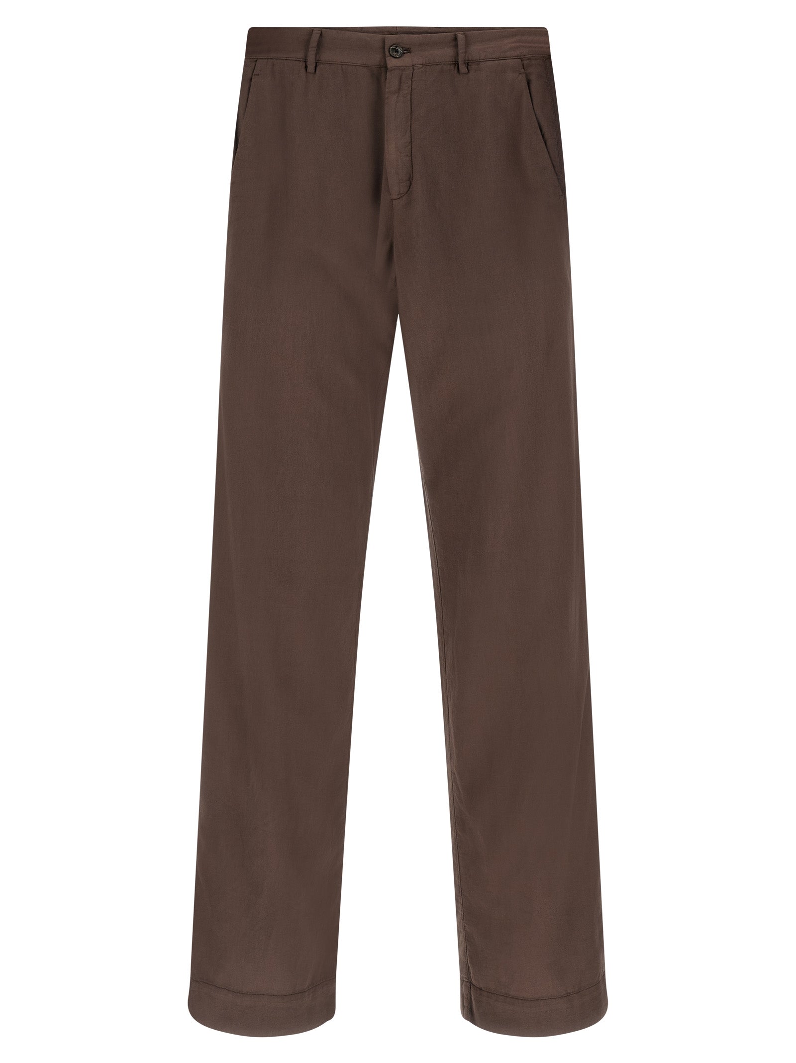 CELLAR DOOR Brown Cotton Casual Pants