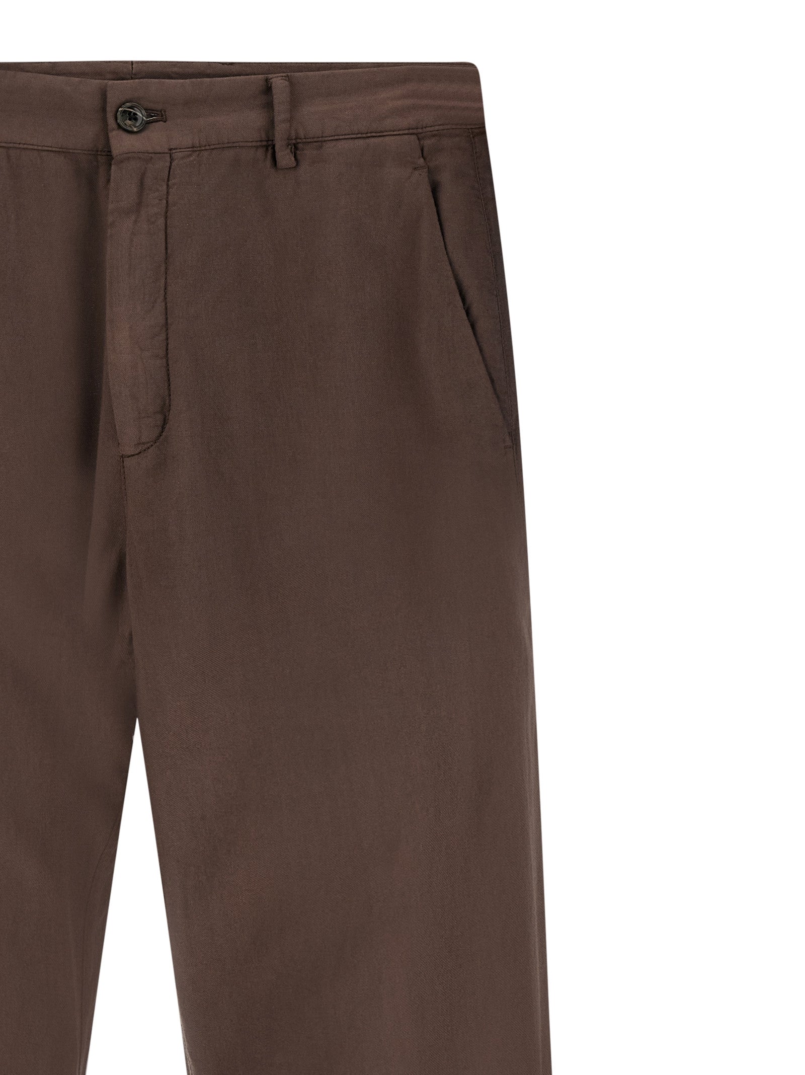 CELLAR DOOR Brown Cotton Casual Pants