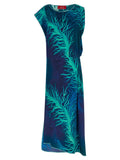 F.R.S. - FOR RESTLESS SLEEPERS Blue Viscose Long Dress