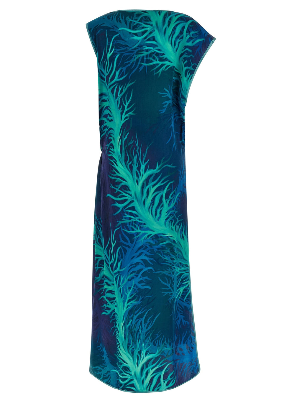 F.R.S. - FOR RESTLESS SLEEPERS Blue Viscose Long Dress