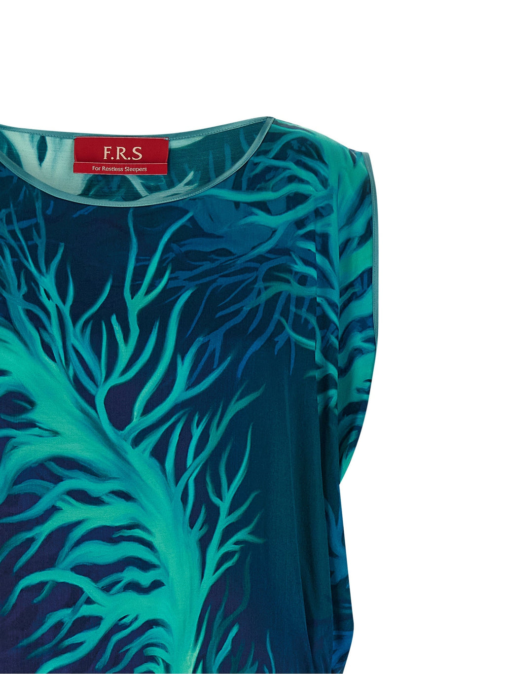 F.R.S. - FOR RESTLESS SLEEPERS Blue Viscose Long Dress