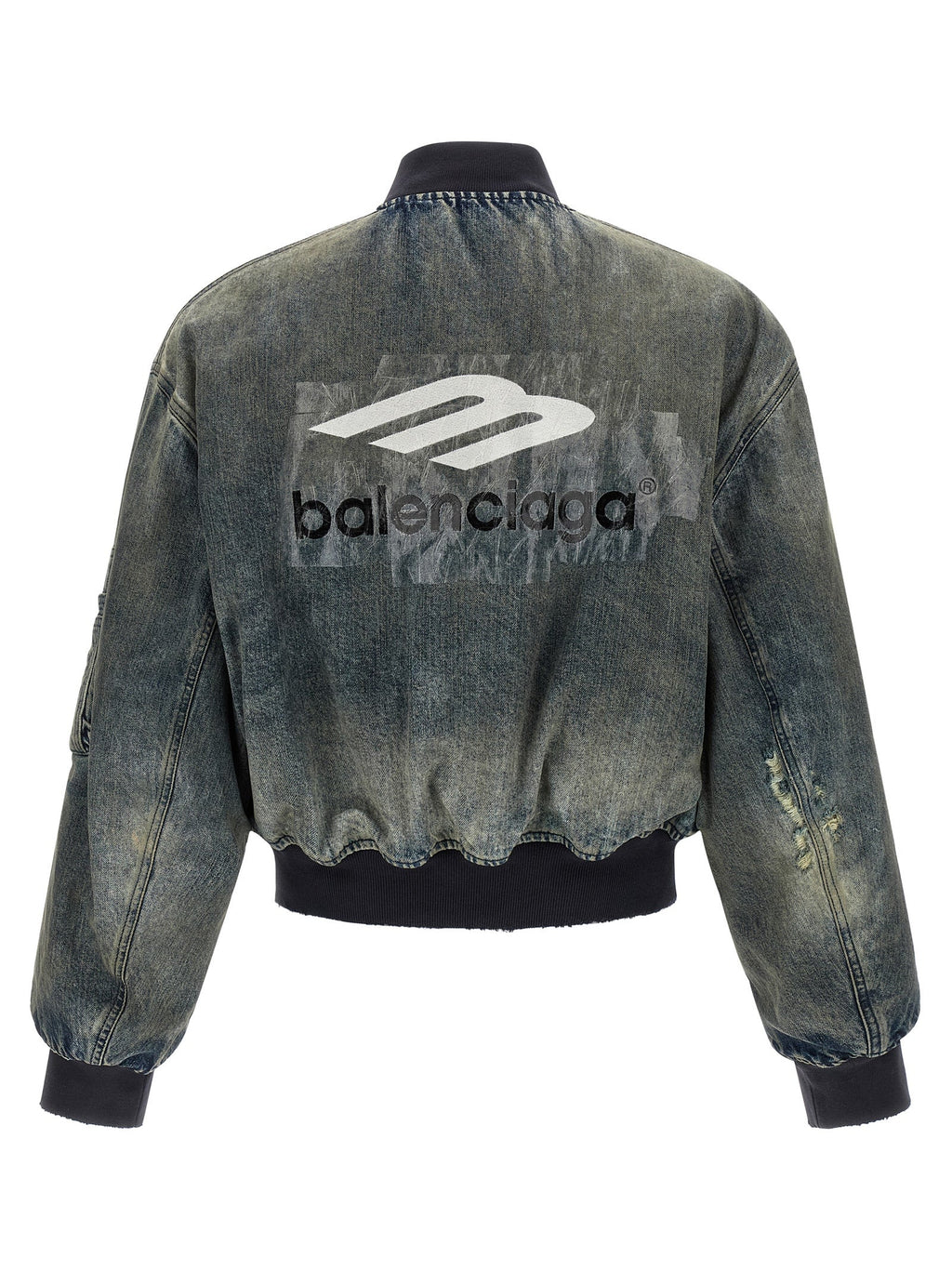 Balenciaga Gray Polyester Bomber