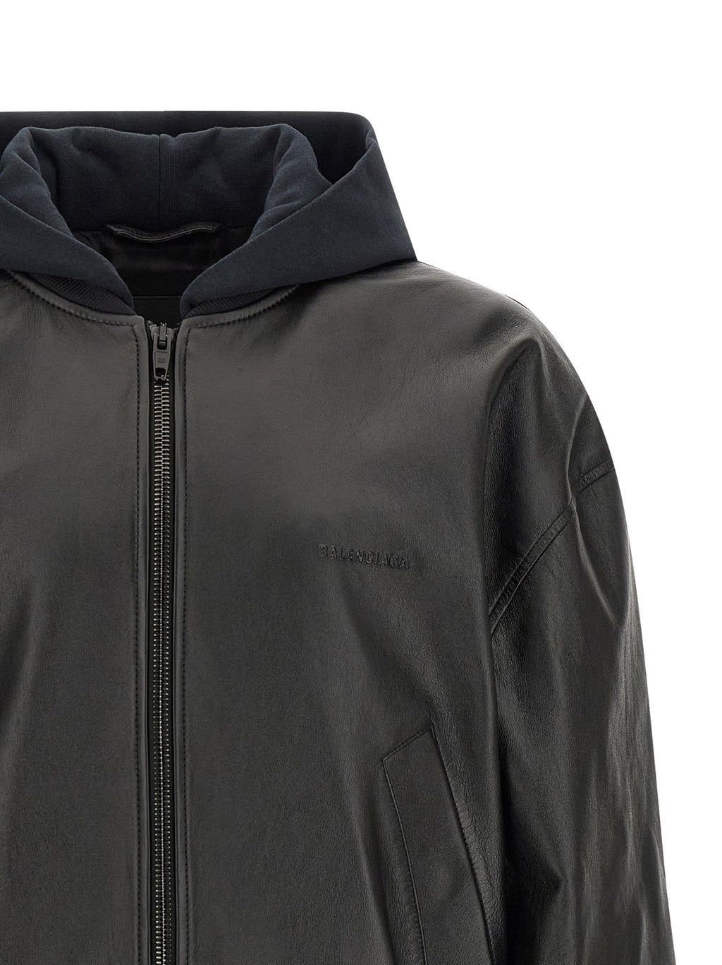 Balenciaga Black Lamb Leather Leather Jacket