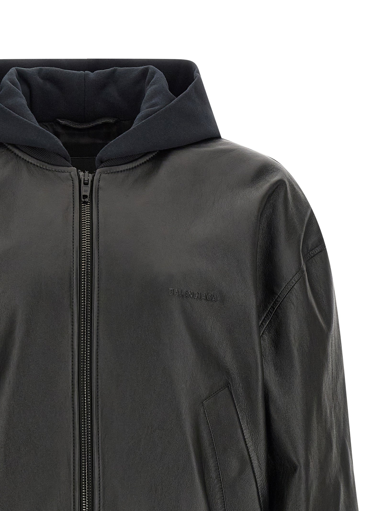 Balenciaga Black Lamb Leather Leather Jacket