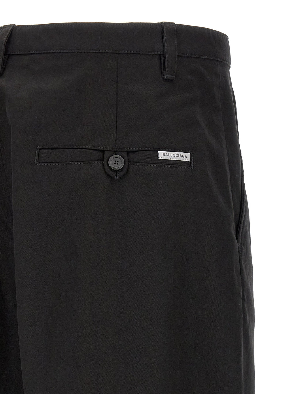 Balenciaga Black Cotton Chino Pants