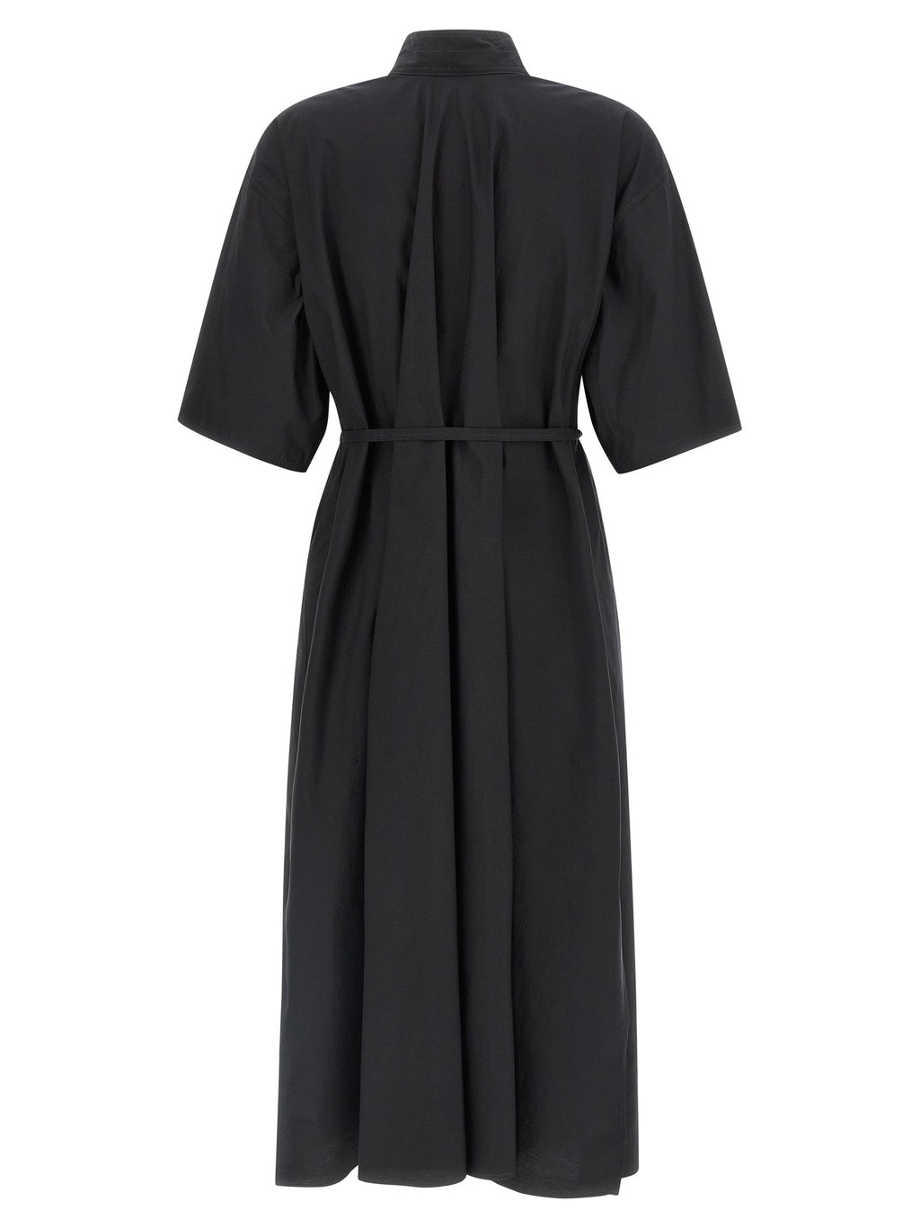 Lemaire Black Cotton Midi Dress