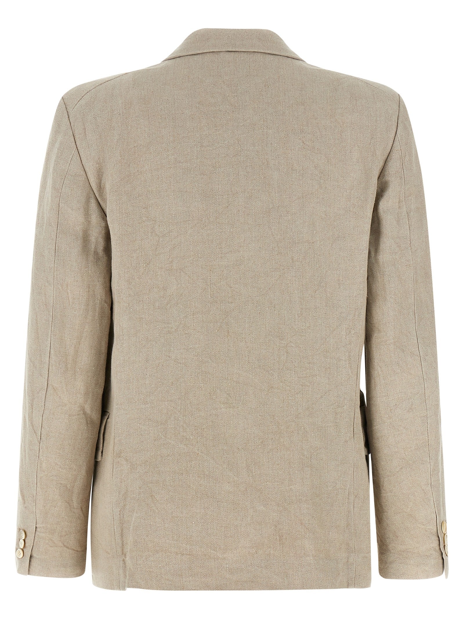 Comme Des Garçons Beige Linen Blazer