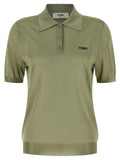 Fendi Bicolor Viscose Polo Shirt