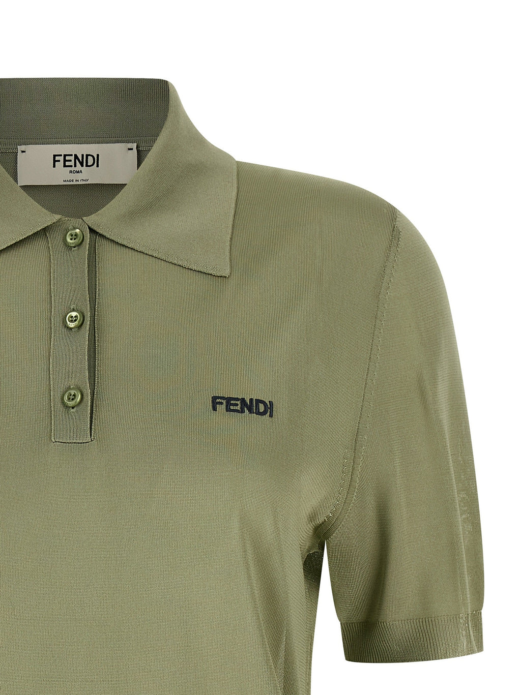 Fendi Bicolor Viscose Polo Shirt