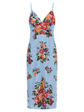 Dolce & Gabbana Blue Viscose Midi Dress