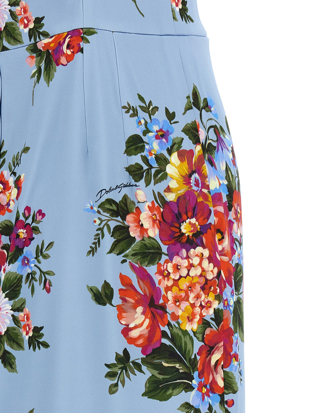 Dolce & Gabbana Blue Viscose Midi Dress