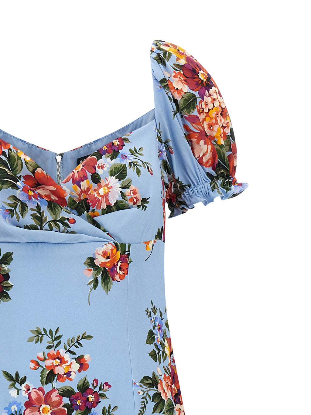 Dolce & Gabbana Blue Silk Midi Dress
