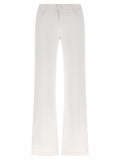 L'Agence White Cotton Straight-Leg Jeans