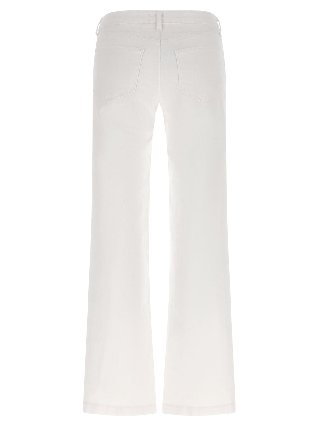 L'Agence White Cotton Straight-Leg Jeans