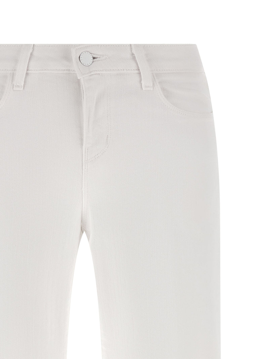 L'Agence White Cotton Straight-Leg Jeans