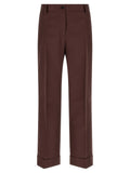 Alberto Biani Brown Viscose Casual Pants