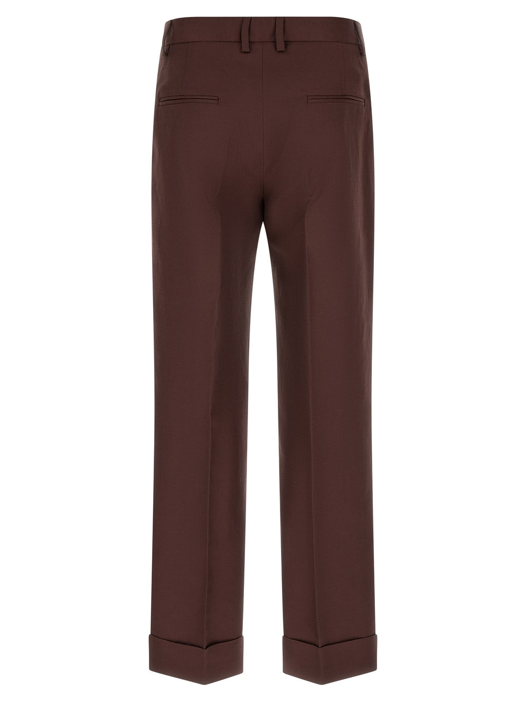 Alberto Biani Brown Viscose Casual Pants