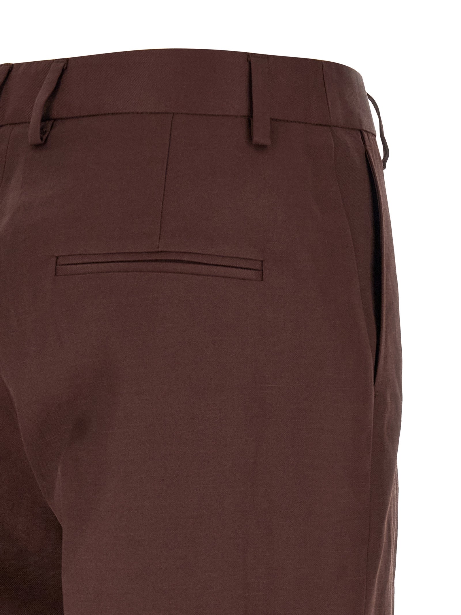 Alberto Biani Brown Viscose Casual Pants