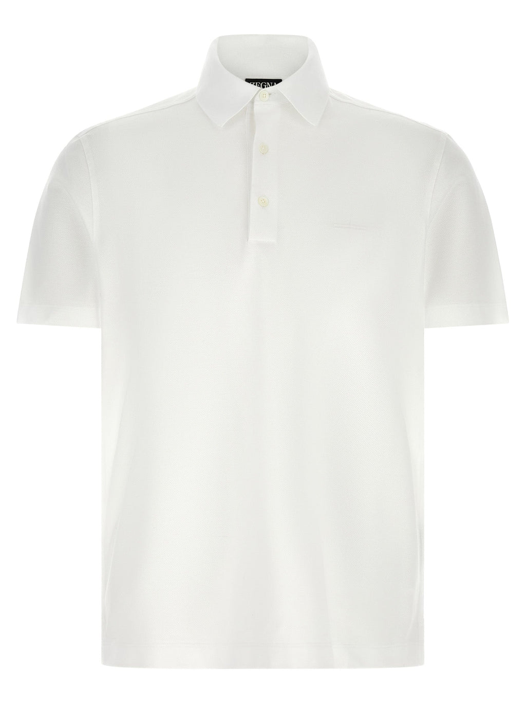ZEGNA White Cotton Polo Shirt