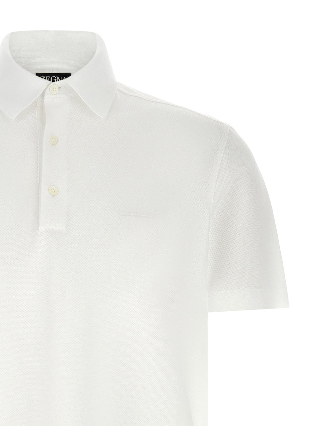 ZEGNA White Cotton Polo Shirt