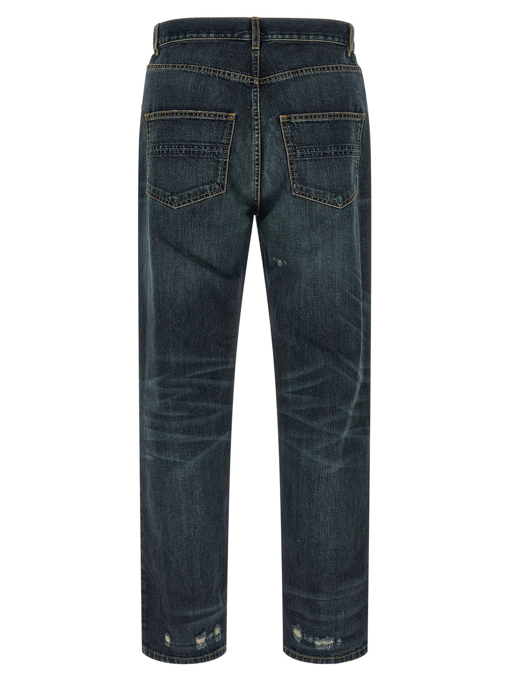 Namacheko Blue Cotton Straight-Leg Jeans