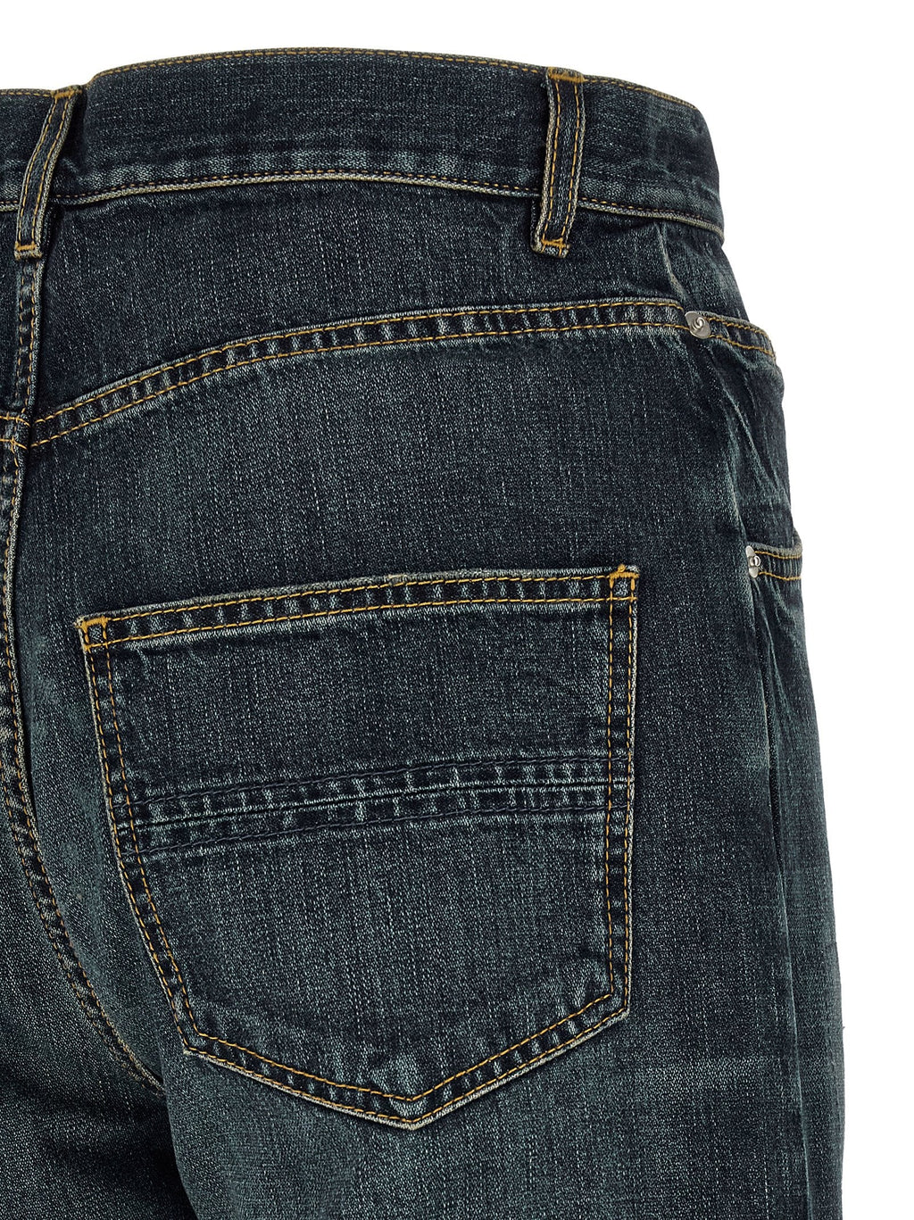 Namacheko Blue Cotton Straight-Leg Jeans