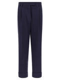 Alberto Biani Blue Cotton Pants