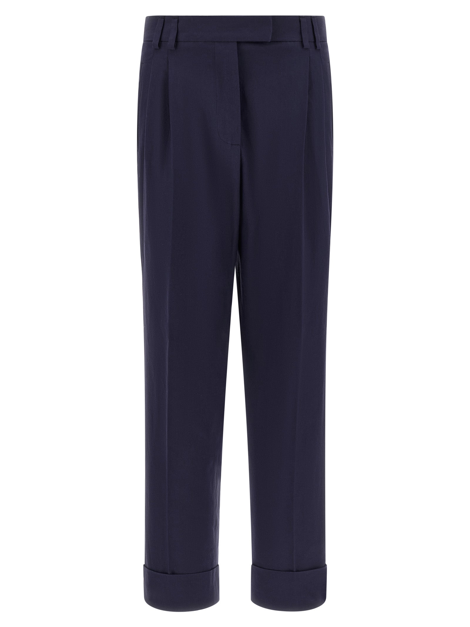 Alberto Biani Blue Cotton Pants