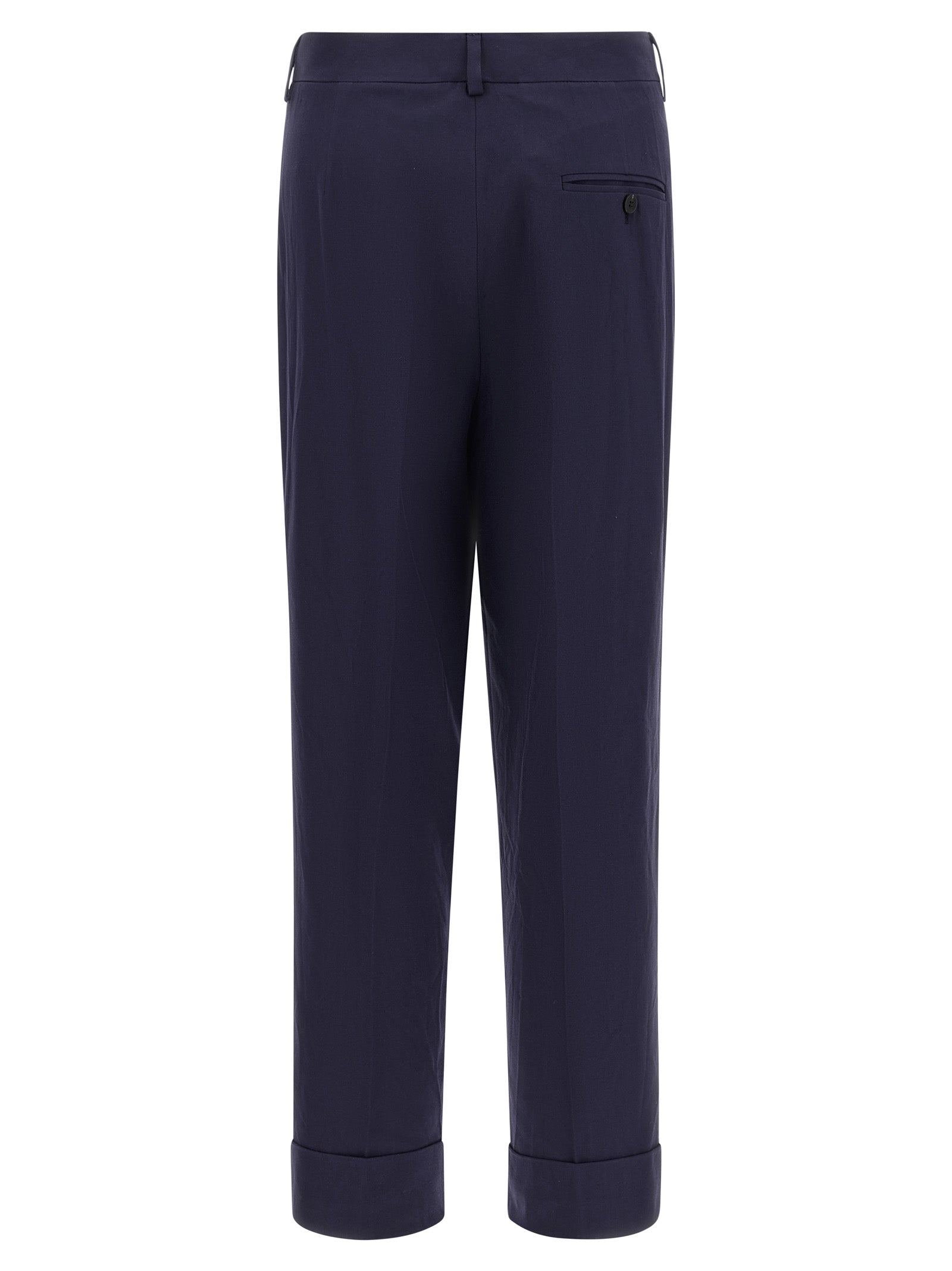 Alberto Biani Blue Cotton Pants
