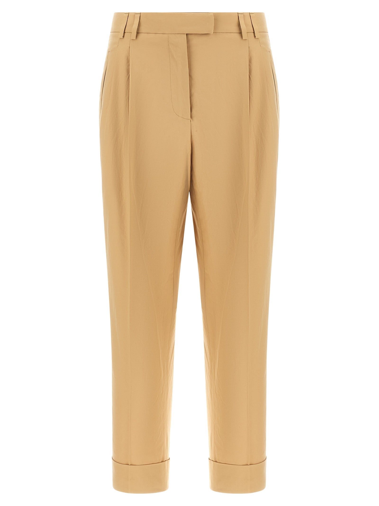 Alberto Biani Beige Cotton Casual Pants