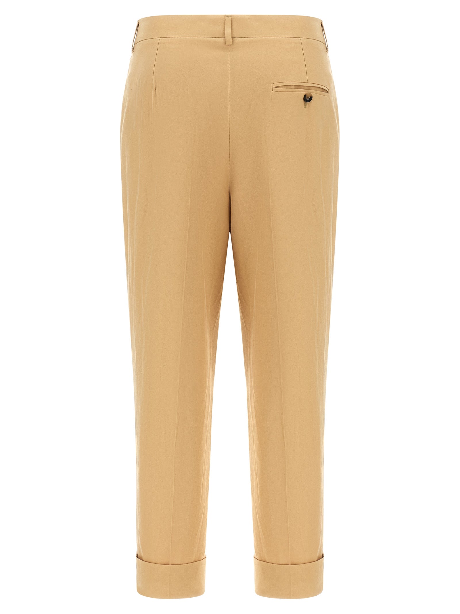 Alberto Biani Beige Cotton Casual Pants